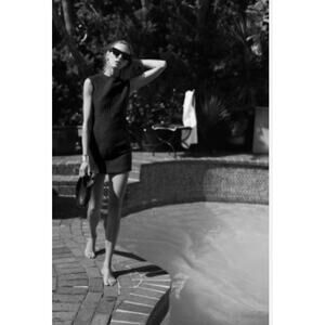 ZARA WOMEN'S SHORT STRUCTURED SLEEVELESS BLACK MINI XXL DRESS CLASSIC Whimsygoth